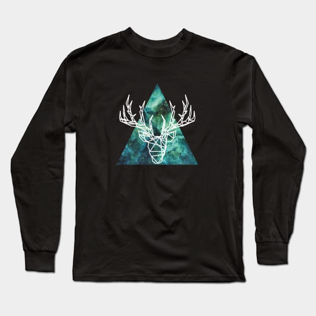 Galaxy Deer Long Sleeve T-Shirt by bolu